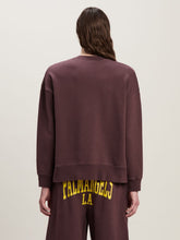 Palm Angels Plum and Yellow College Sweatshirt