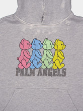 Palm Angels Grey Hooded Sweatshirt with Crossroads Bears Print