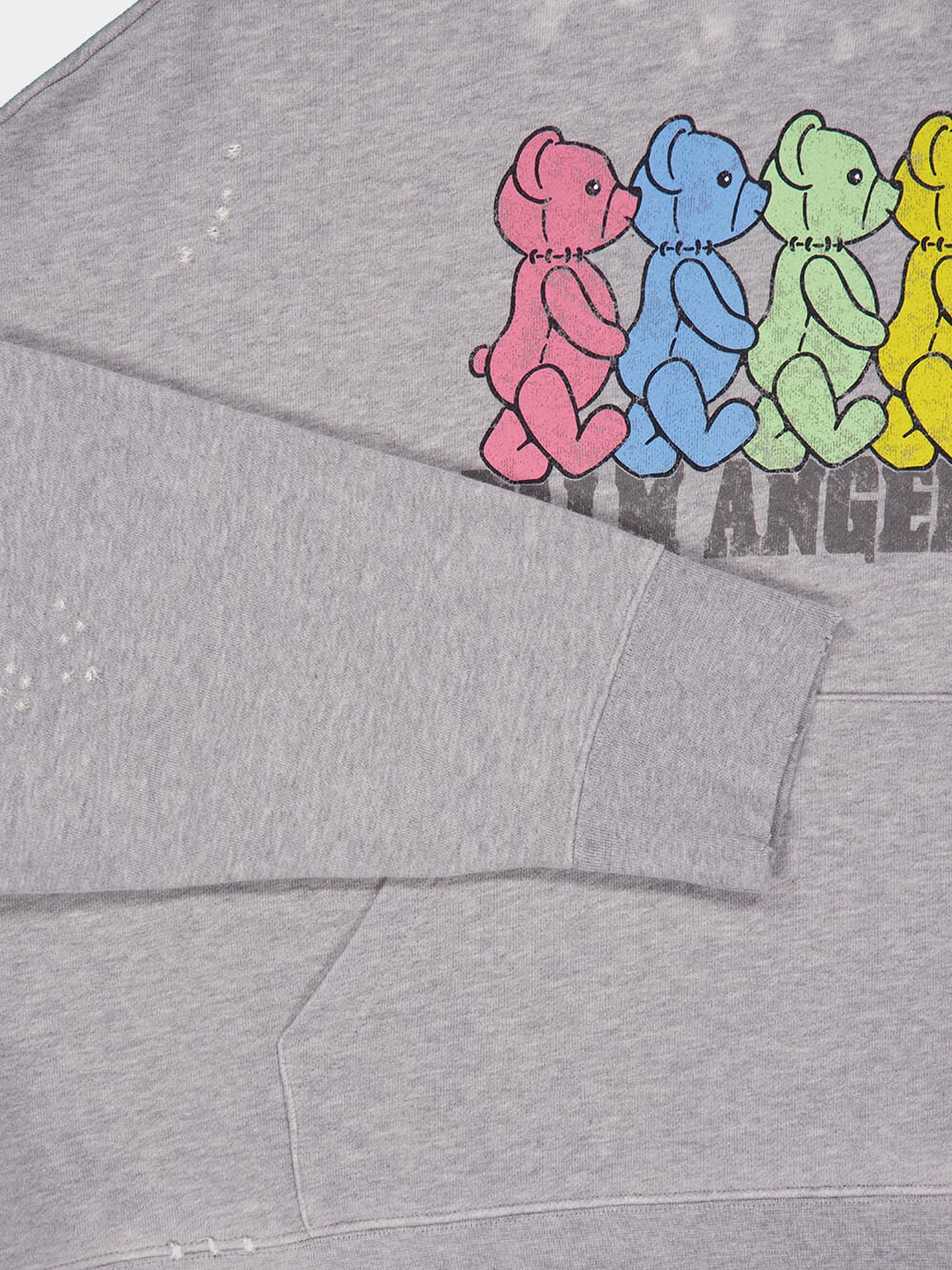 Grey Hooded Sweatshirt with Crossroads Bears Print