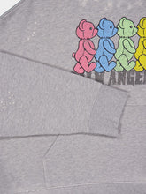 Palm Angels Grey Hooded Sweatshirt with Crossroads Bears Print