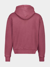Palm Angels Burgundy Hooded Sweatshirt with Red Neck Logo