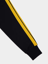 Palm Angels Black and Yellow Track Jacket with Logo Embroidery