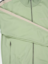 Palm Angels Sage Green Zipped Track Jacket with Logo Embroidery