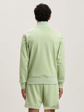 Palm Angels Sage Green Zipped Track Jacket with Logo Embroidery