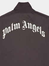 Palm Angels Dark Grey Track Jacket with Back Curved Logo