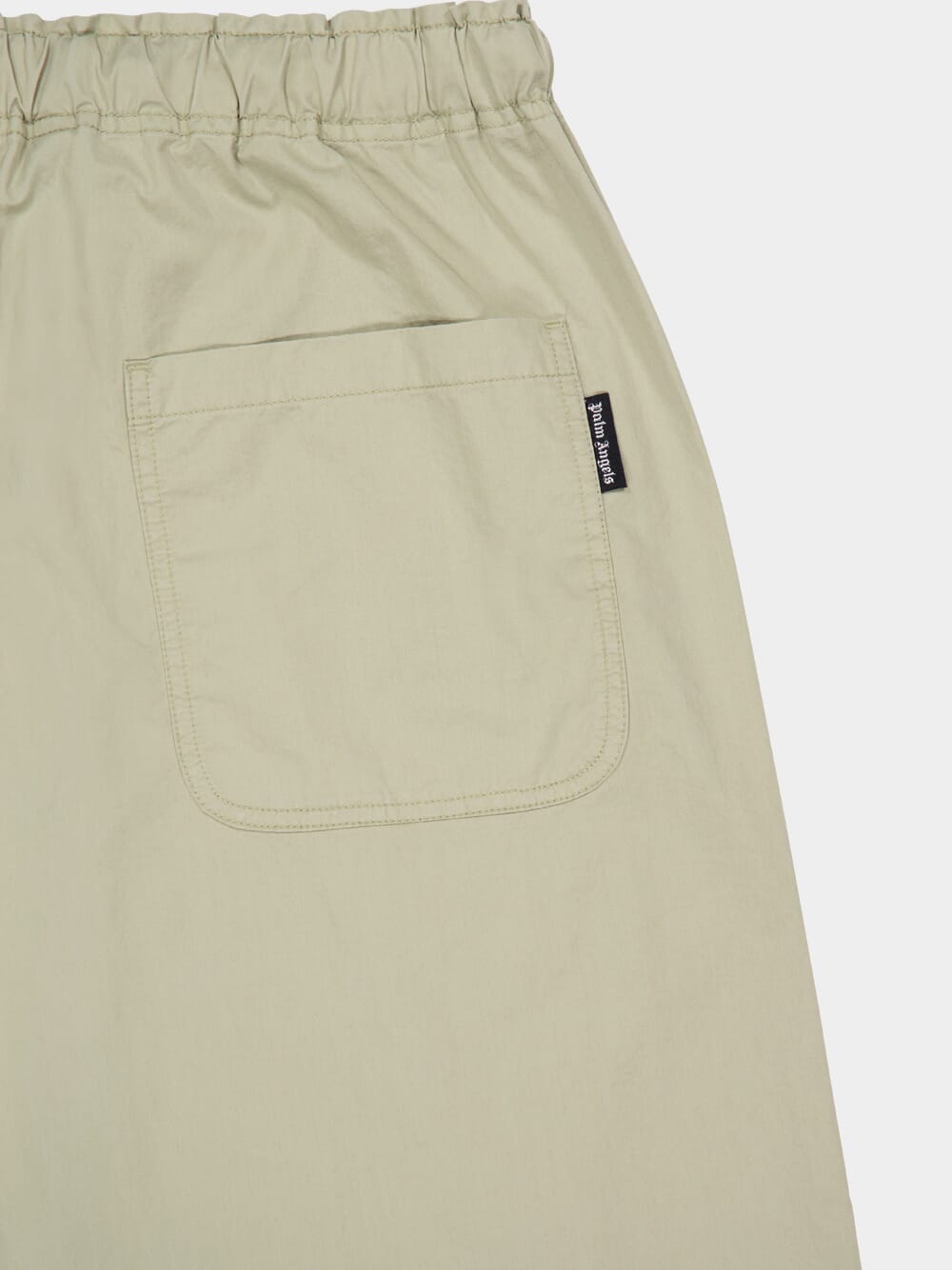 Beige Logo Waist Drawstring Trousers