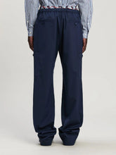 Palm Angels Navy Blue Monogram Loose-Fit Utility Pants