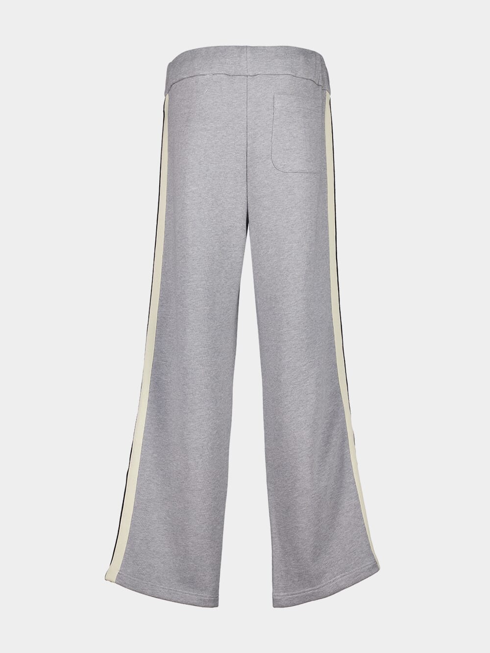 Grey Casual Fit Sweatpants with Curved Logo