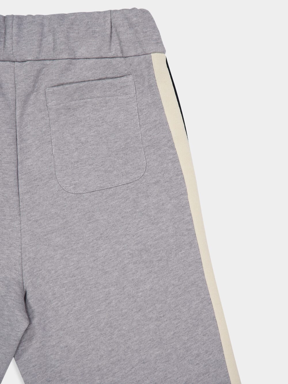 Grey Casual Fit Sweatpants with Curved Logo