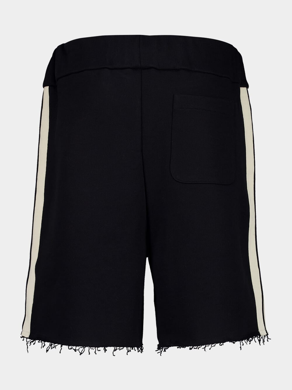 Black Sweat Shorts with Curved Logo