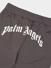 Palm Angels Dark Grey Track Pants with Back Curved Logo