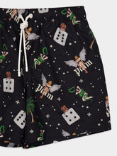Palm Angels Black Pin-Up Swim Shorts