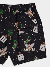 Palm Angels Black Pin-Up Swim Shorts