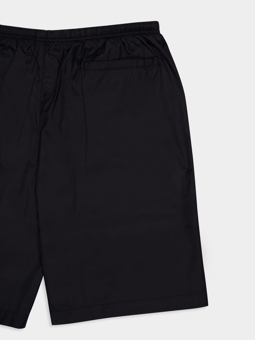 Black Curved Logo Swim Shorts