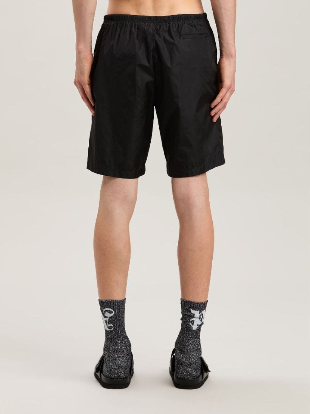 Black Curved Logo Swim Shorts