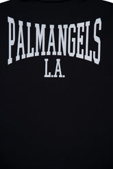 Palm Angels Black College Graphic Polo Shirt