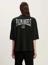 Palm Angels Black College Graphic Polo Shirt