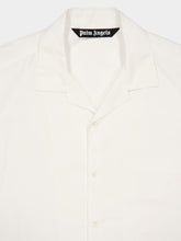 Palm Angels White Shirt with Curved Logo