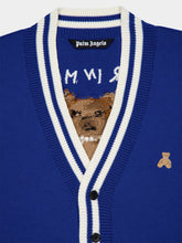 Palm Angels Blue Bear in Mind Cardigan