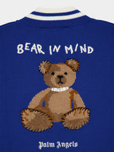 Palm Angels Blue Bear in Mind Cardigan