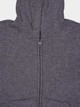 Palm Angels Grey Hooded Zipped Knit Jacket