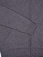 Palm Angels Grey Hooded Zipped Knit Jacket