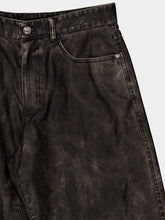Palm Angels Dark Grey and Black Coated Pants with Logo Detail