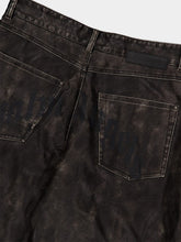 Palm Angels Dark Grey and Black Coated Pants with Logo Detail