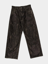 Palm Angels Dark Grey and Black Coated Pants with Logo Detail