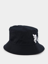 Palm Angels Black Logo Bucket Hat