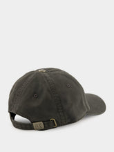 Palm Angels Anthracite Cap with Distressed Black Logo Embroidery