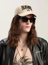 Palm Angels Beige College velvet Baseball Cap College
