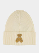 Palm Angels Off-White Beanie with Bear in Mind Embroidery