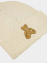 Palm Angels Off-White Beanie with Bear in Mind Embroidery