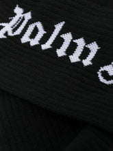 Palm Angels Intarsia-Knit Black Logo Socks
