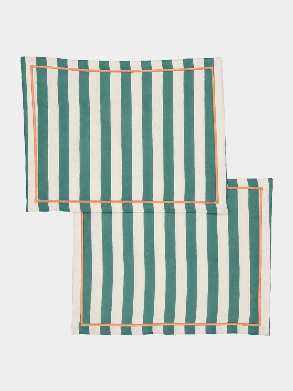 Riviera Green Linen Placemats Set of 2