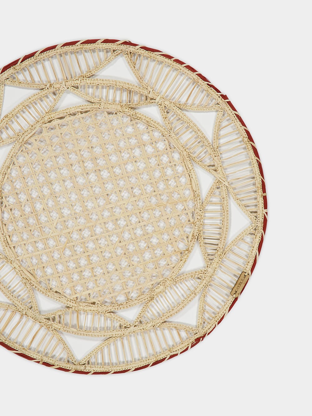 Set of 2 Sol Brick Raffia Placemats