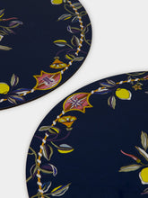 La DoubleJ Borboni Blue Round Placemats Set of 2