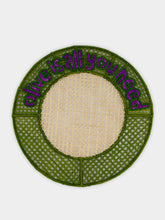 Coro Cora Green Iraca Palm Olive Is All You Need Placemat