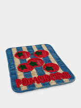Coro Cora Sky Blue and Red Iraca Palm Pomodoro Placemat