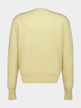Lemaire Butter Yellow Wool and Cashmere Crewneck Sweater
