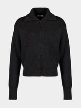 Lemaire Ash Melange Virgin Wool Zipped Cardigan
