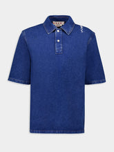 Marni Ocean Blue Organic Denim Polo