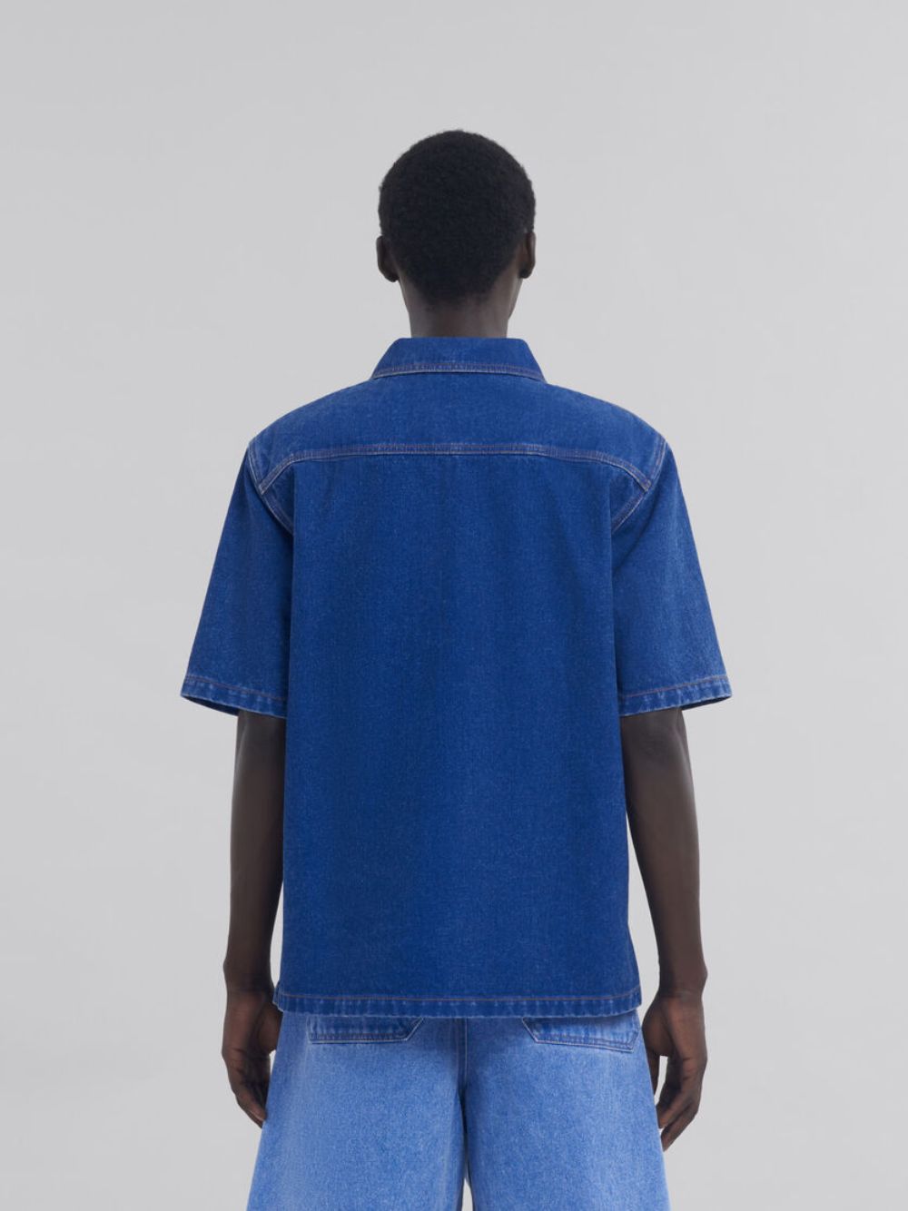 Ocean Blue Organic Denim Polo