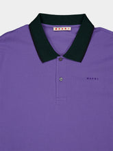 Marni Purple Contrast Trim Cotton Piqué Polo