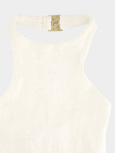 Hunza G White Crinkle Polly Mini Dress