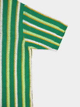 Marni Striped Crochet Polo Shirt
