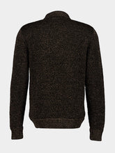 Marni Black Wool Polo Sweater with Lurex