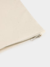 Monocle Ecru Logo Cotton Zip Pouch