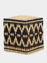 Fantasia Arte Wicker Black Pouffe